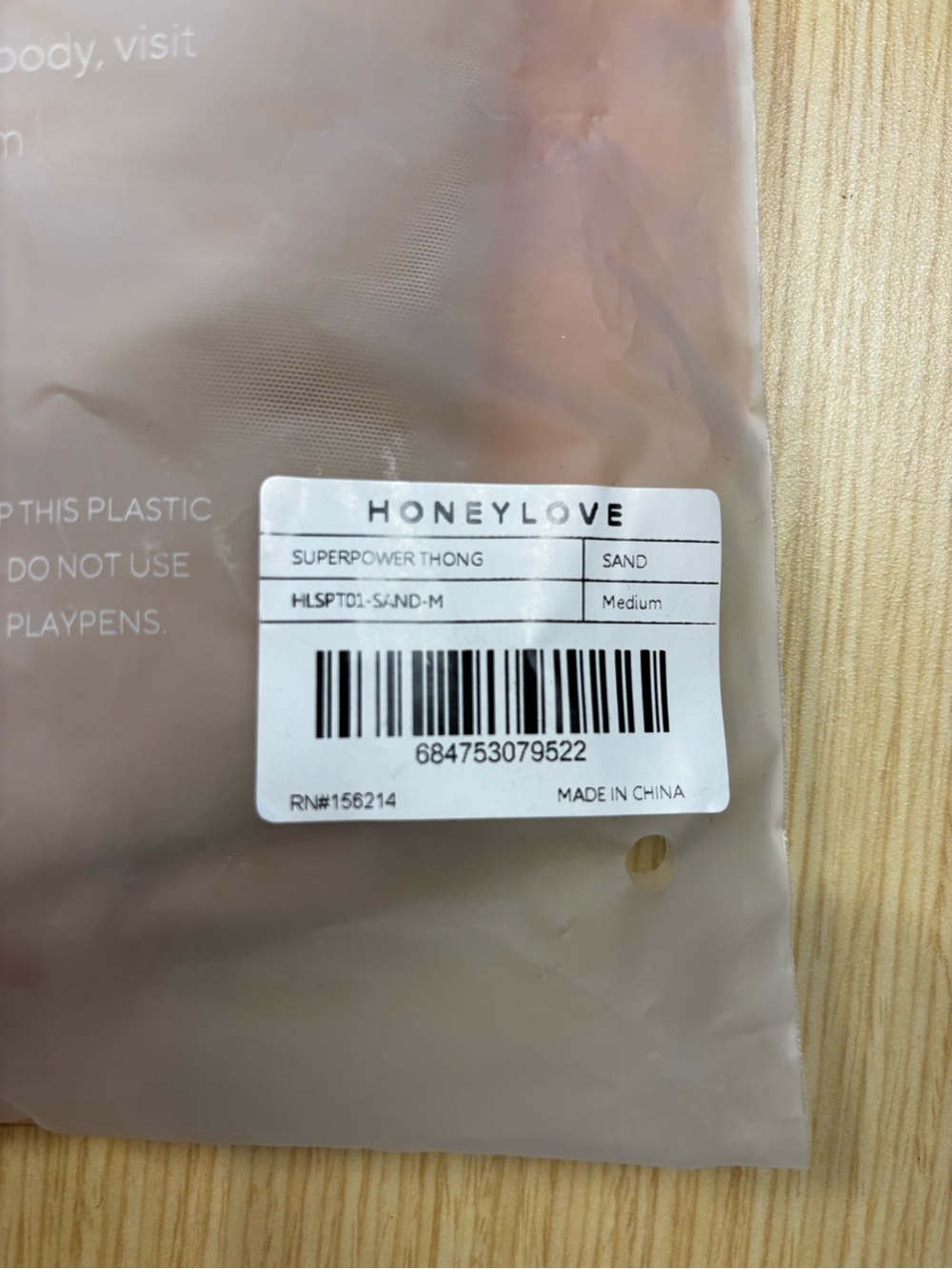 Honeylove NWT Superpower Thong Shapewear HLSPT01 Sand Sz M - Picture 4 of 7